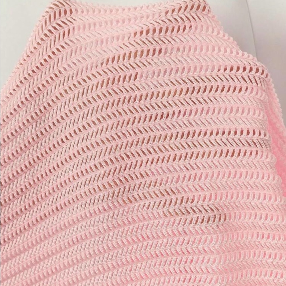 SHEIN Pink Knit Beach Coverup Set - Picture 6 of 11